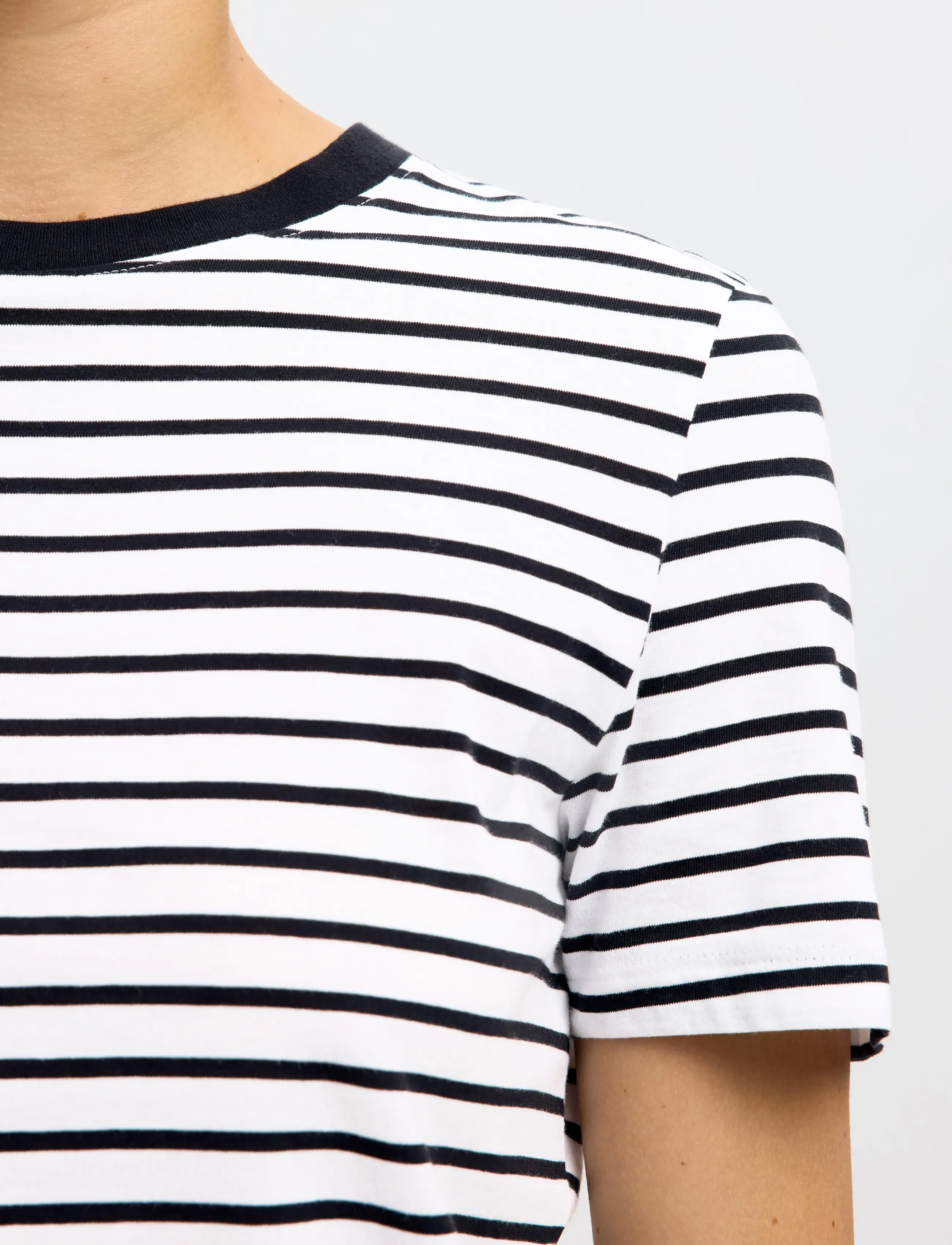 Selected - SLFMYESSENTIAL SS STRIPE O-NECK TEE - t-shirts - black - 5