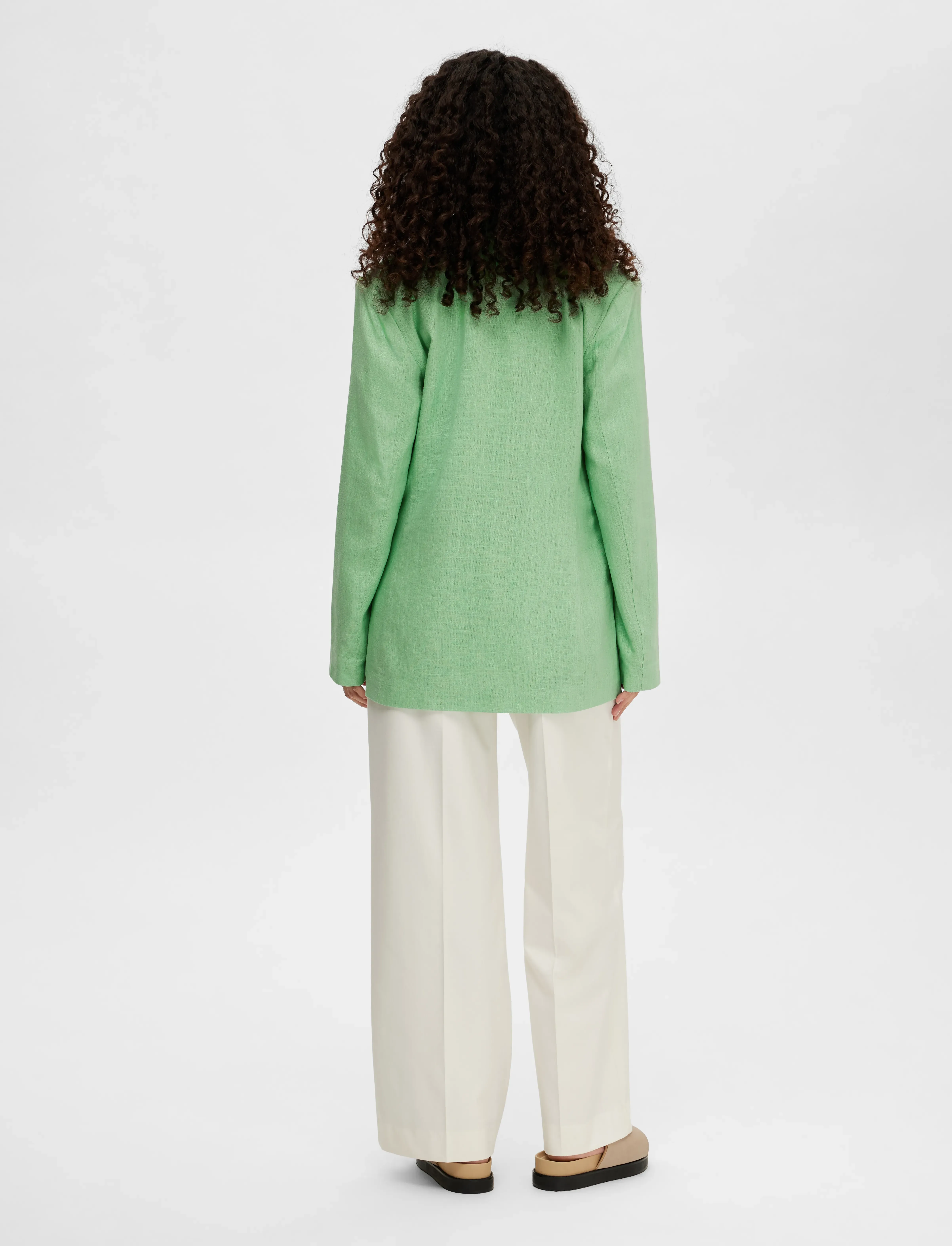 Selected - SLFVIVA LS BLAZER NOOS - absinthe green - 3