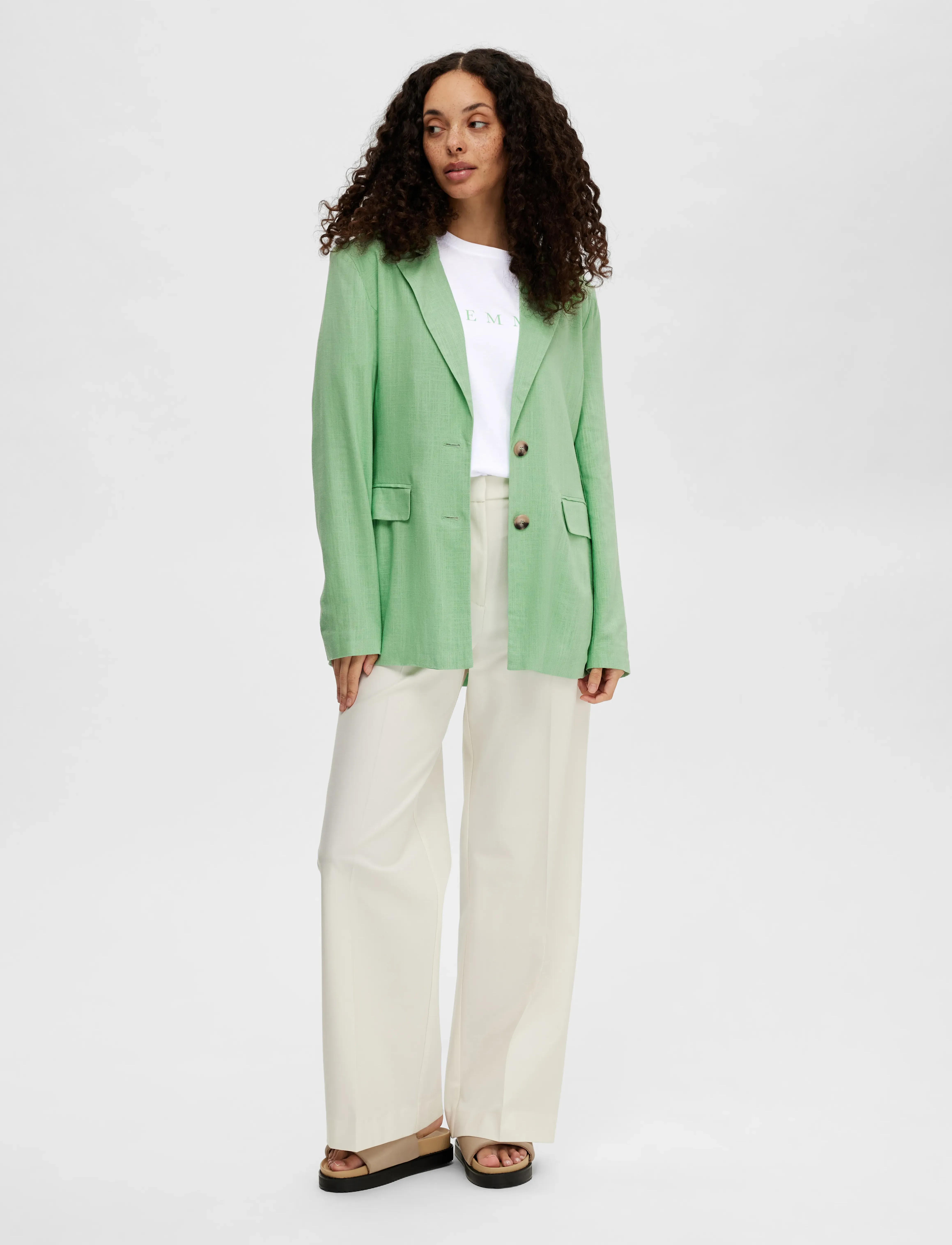 Selected - SLFVIVA LS BLAZER NOOS - absinthe green - 5