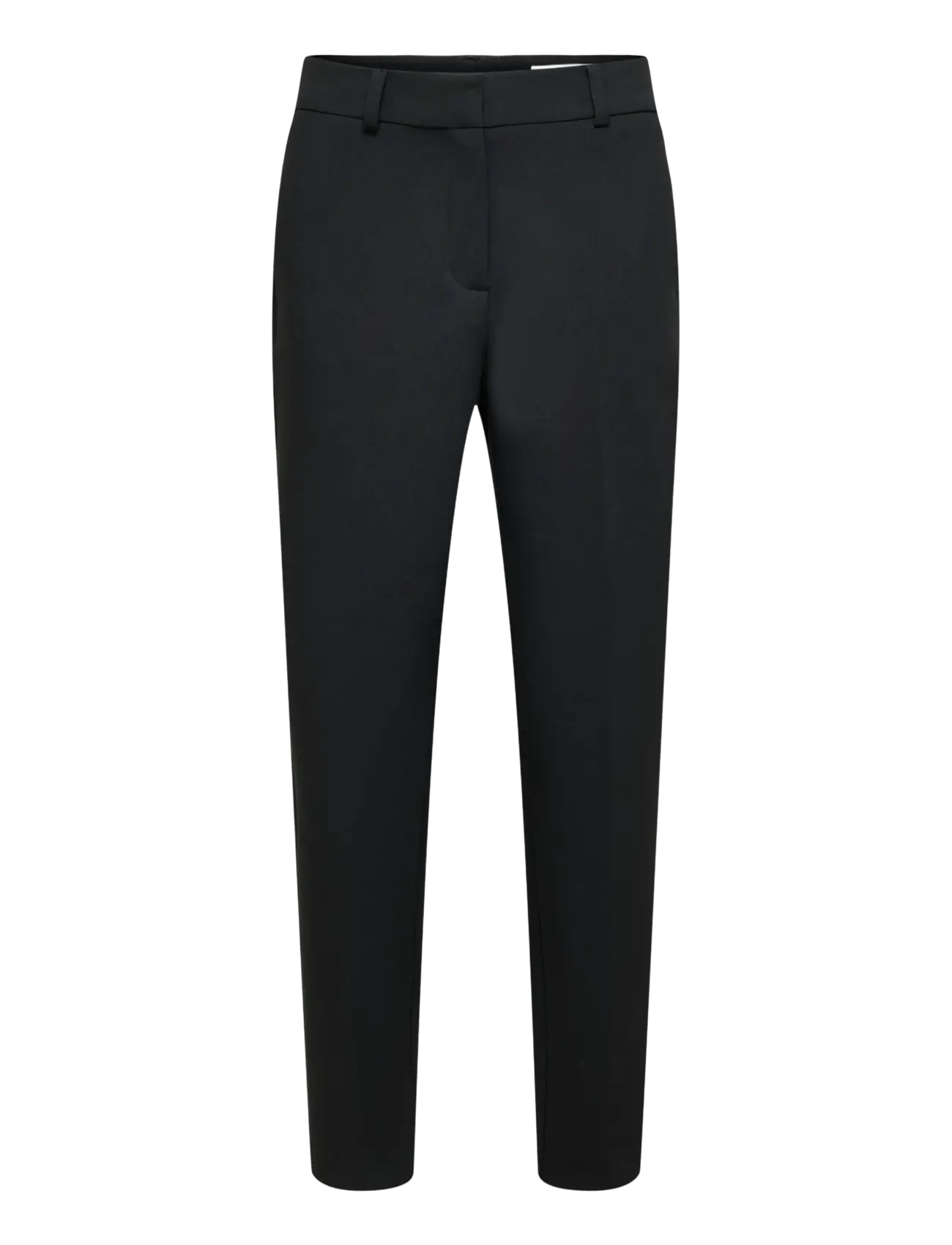 Selected SLWRITA-RIA MW CROPPED PANT FD NOOS - Vaatetus - BLACK / black