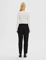 Selected Femme - SLFRITA-RIA MW CROPPED PANT FD NOOS - „chino“ stiliaus kelnės - black - 3