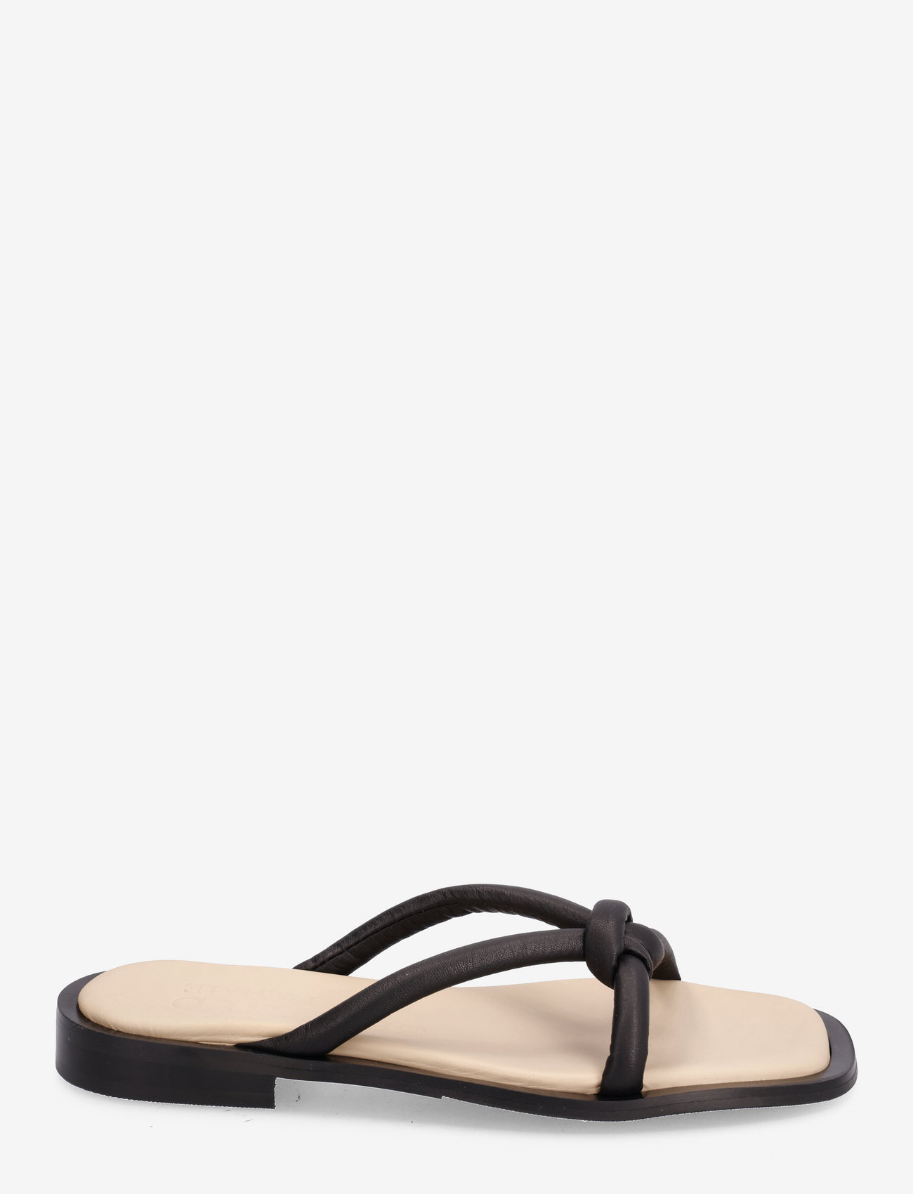 Selected Femme - SLFSARA PADDED LEATHER SLIDER - flat sandals - black - 1