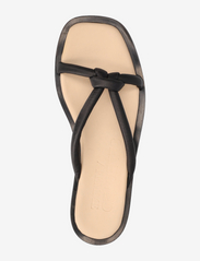 Selected Femme - SLFSARA PADDED LEATHER SLIDER - flat sandals - black - 3