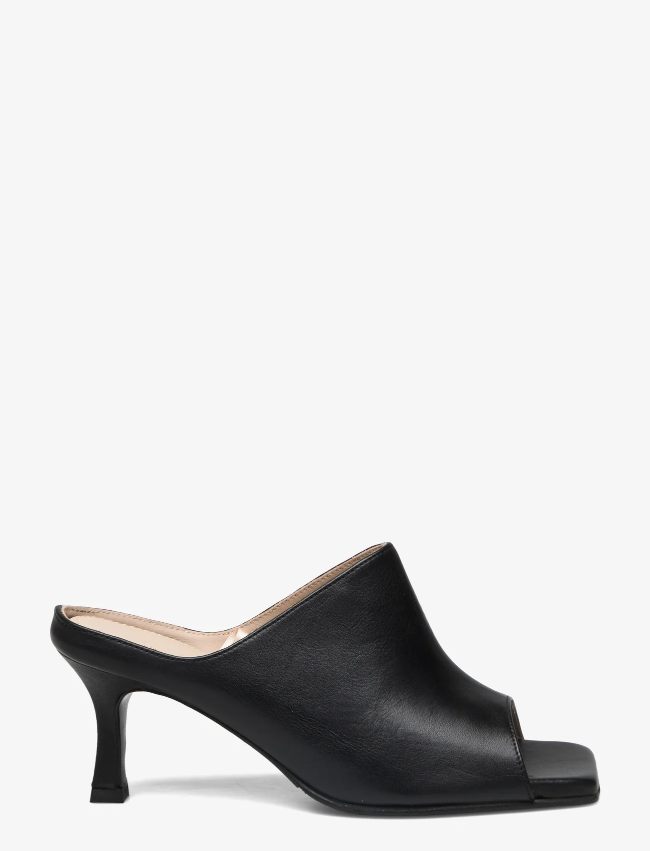 Selected Femme - SLFASHLEY LEATHER MULE - buty z odkrytą piętą na obcasach - black - 1