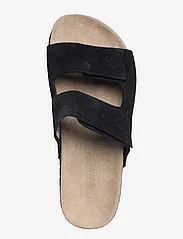 Selected Femme - SLFBETSY SUEDE STRAP SLIDER - płaskie sandały - black - 3