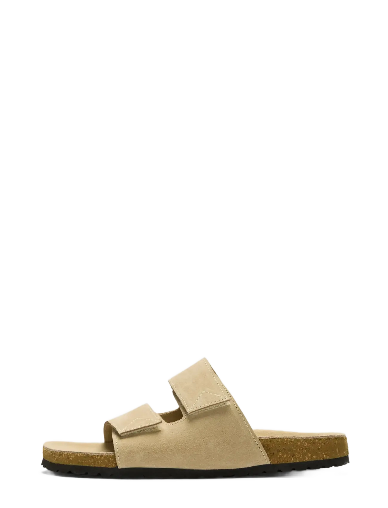 Selected SLFBETSY SUEDE STRAP SLIDER - Basutės - SAND / beige