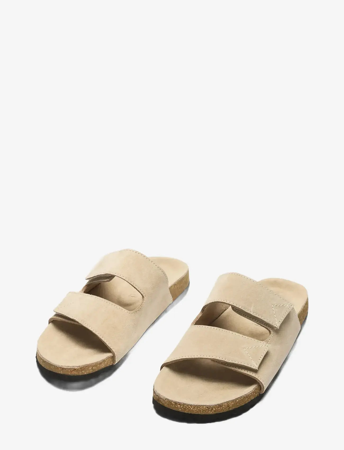 Selected - SLFBETSY SUEDE STRAP SLIDER - flache sandalen - sand - 2
