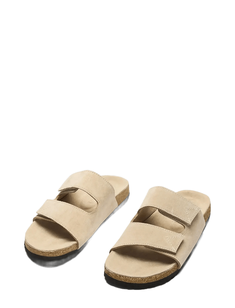 Selected - SLFBETSY SUEDE STRAP SLIDER - flache sandalen - sand - 2