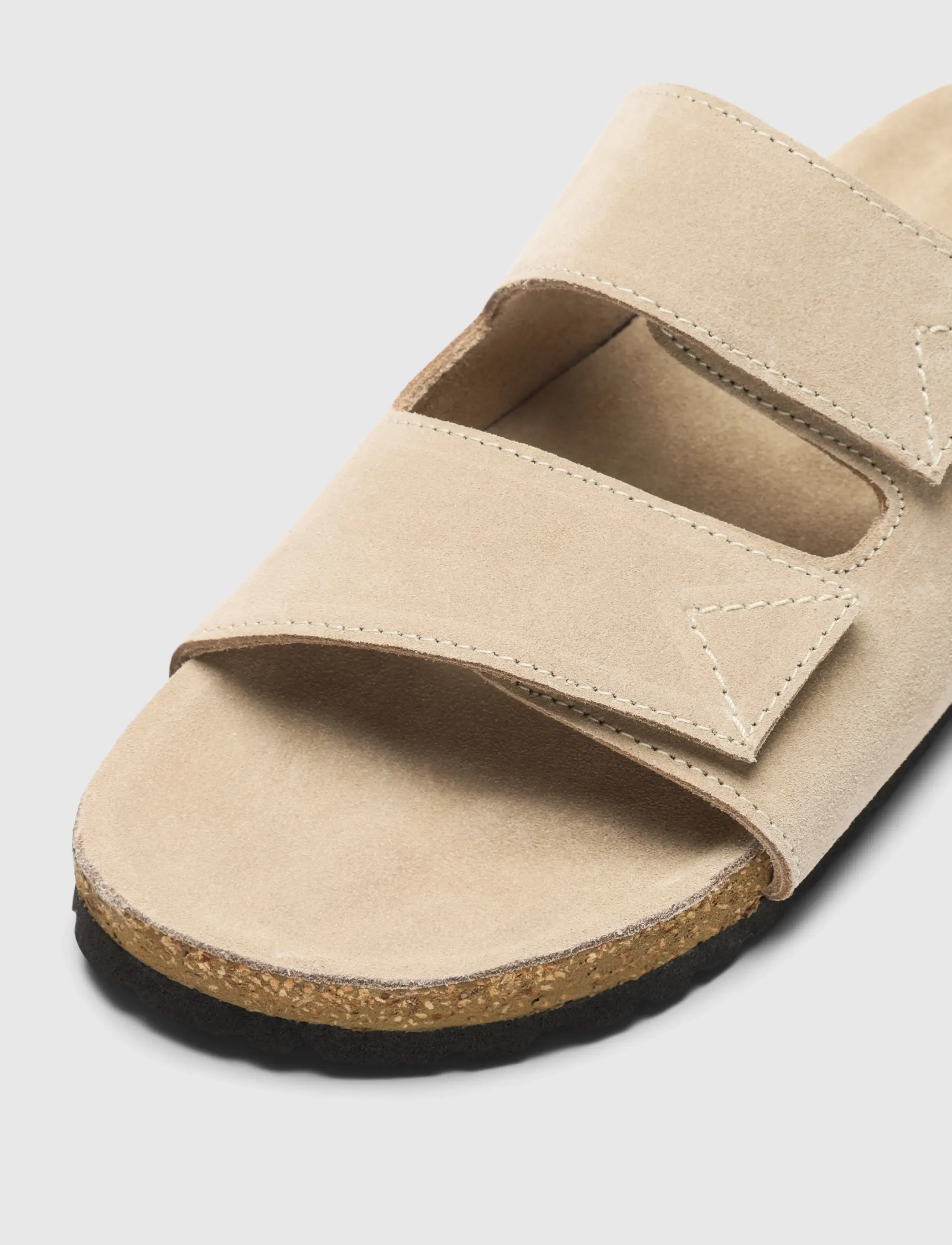 Selected - SLFBETSY SUEDE STRAP SLIDER - sandales plates - sand - 3