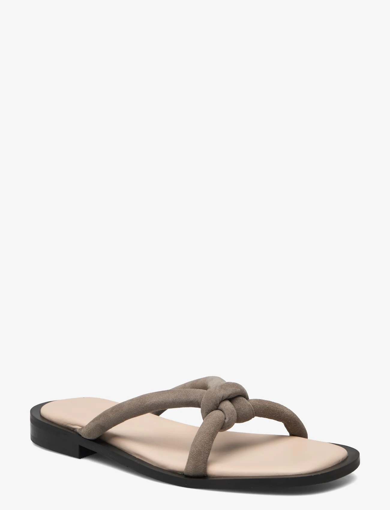 Selected Femme - SLFSARA PADDED SUEDE SLIDER - flat sandals - demitasse - 0