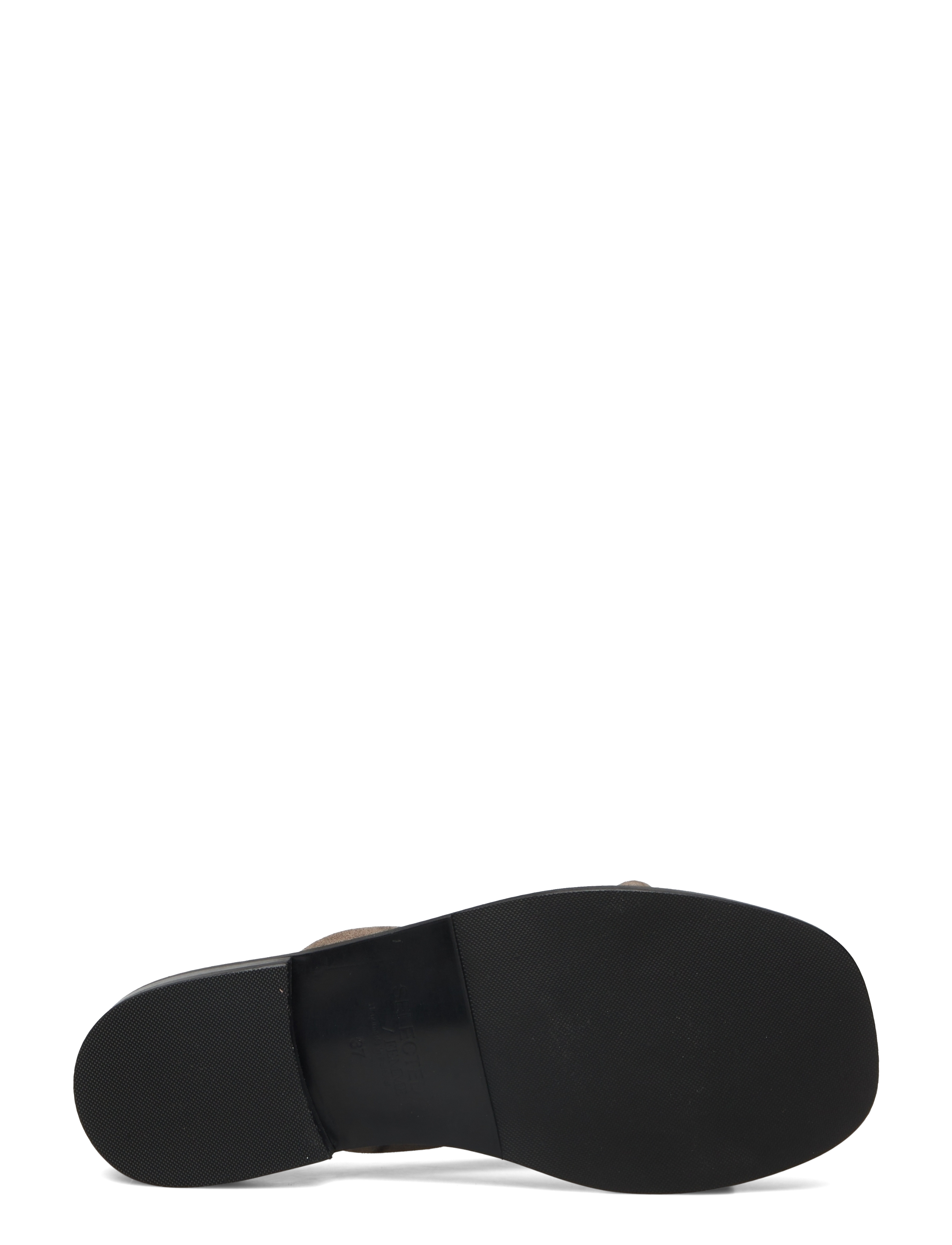 Selected - SLFSARA PADDED SUEDE SLIDER - flache sandalen - demitasse - 4