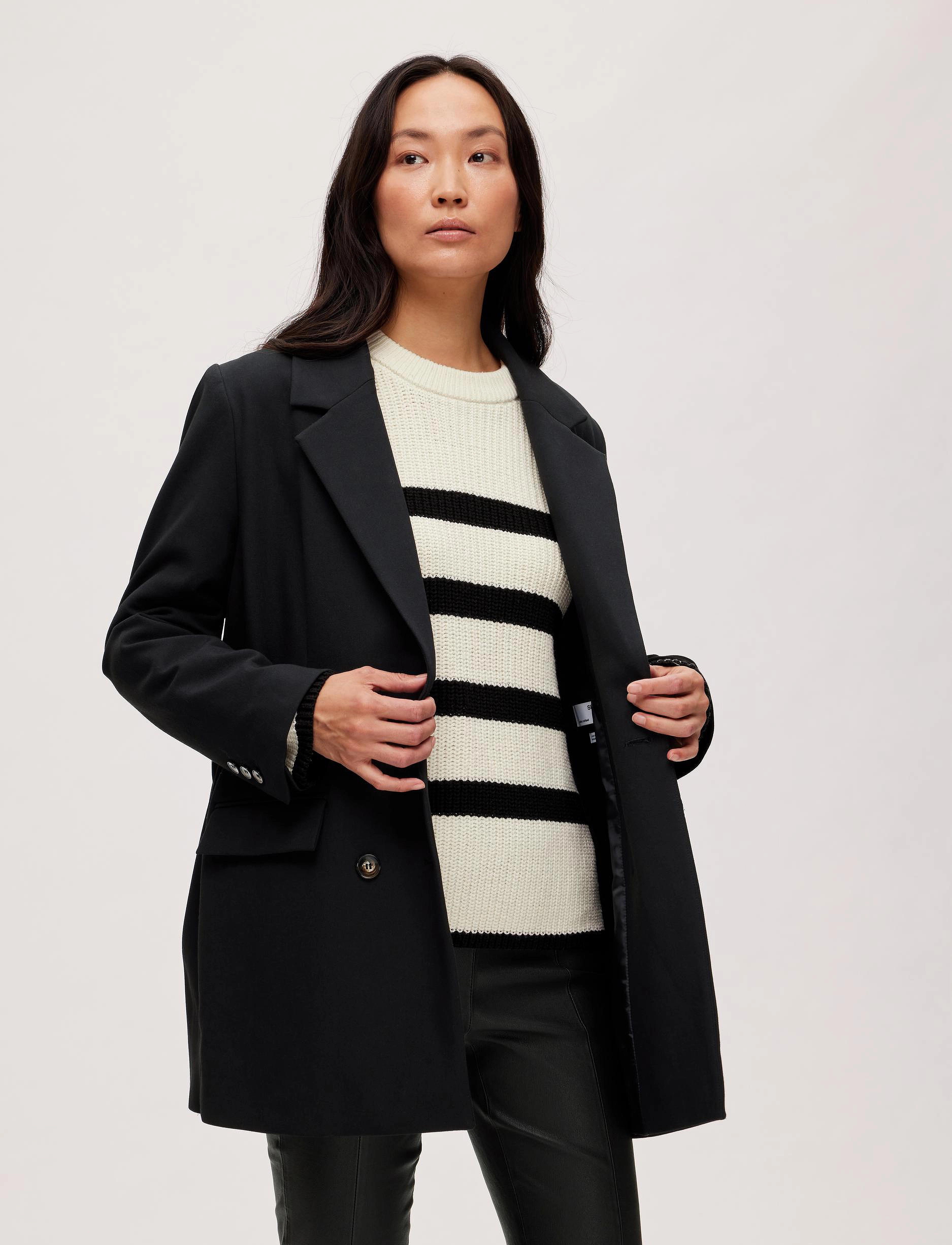 Selected Femme - SLFMYLA LS RELAXED BLAZER - black - 4