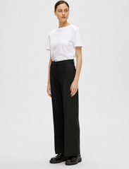 Selected Femme - SLFELIANA HW WIDE PANT N - party wear at outlet prices - black - 5