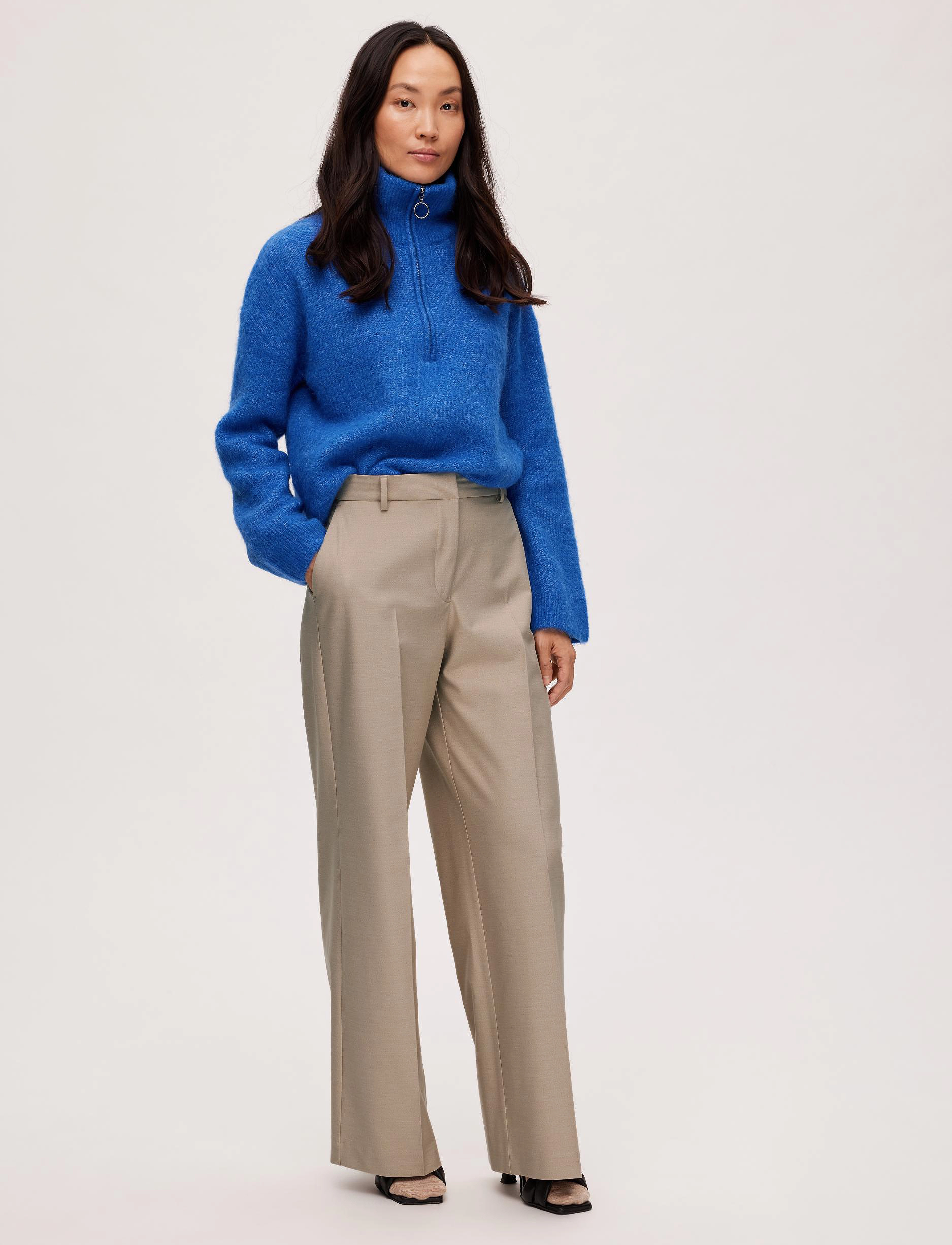 Selected - SLFELIANA HW WIDE PANT N - nomad - 5