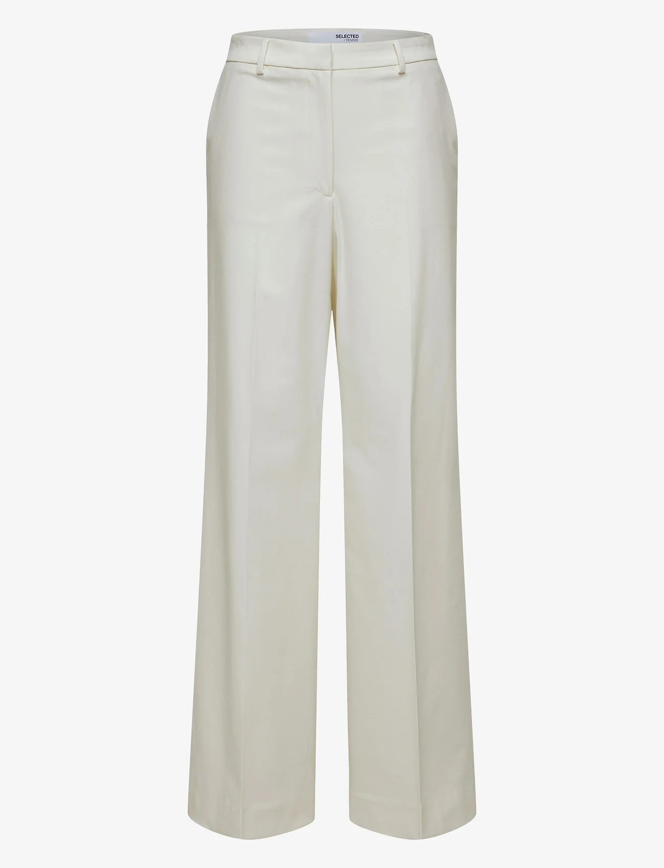 Selected Femme - SLFELIANA HW WIDE PANT N - party wear at outlet prices - snow white - 0