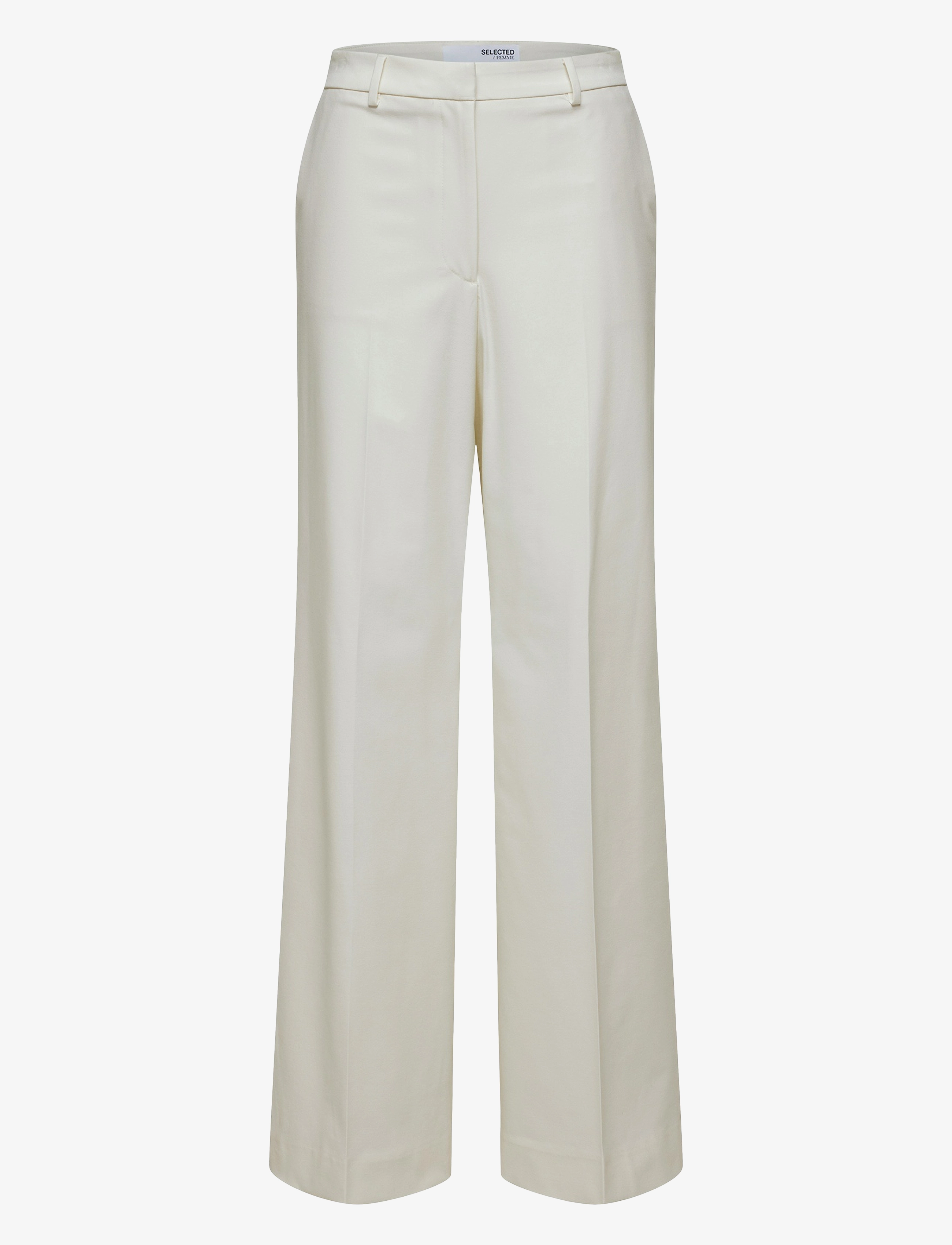 Selected - SLFELIANA HW WIDE PANT N - snow white - 1