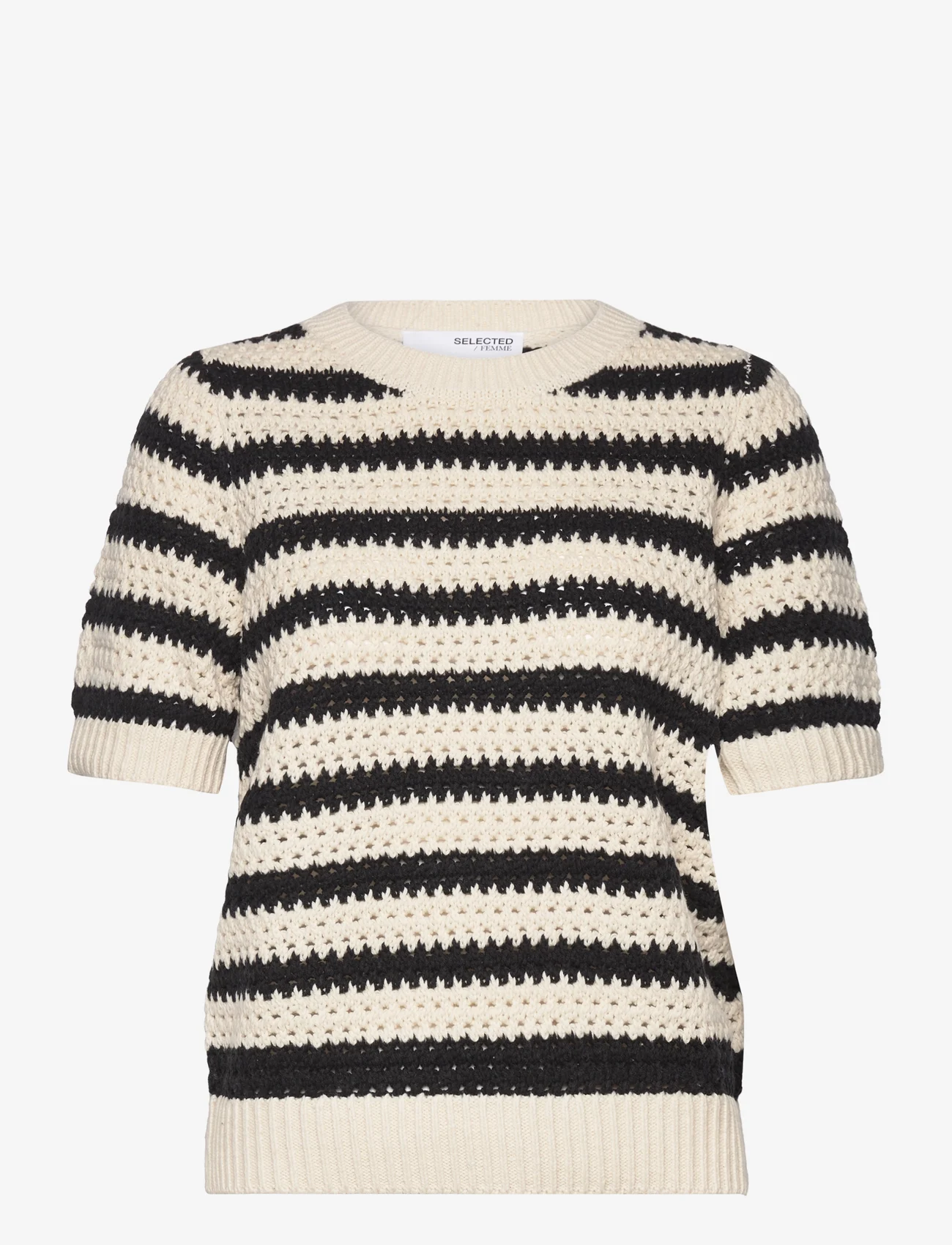 Selected Femme - SLFALBY SS KNIT O-NECK - pullover - birch - 0