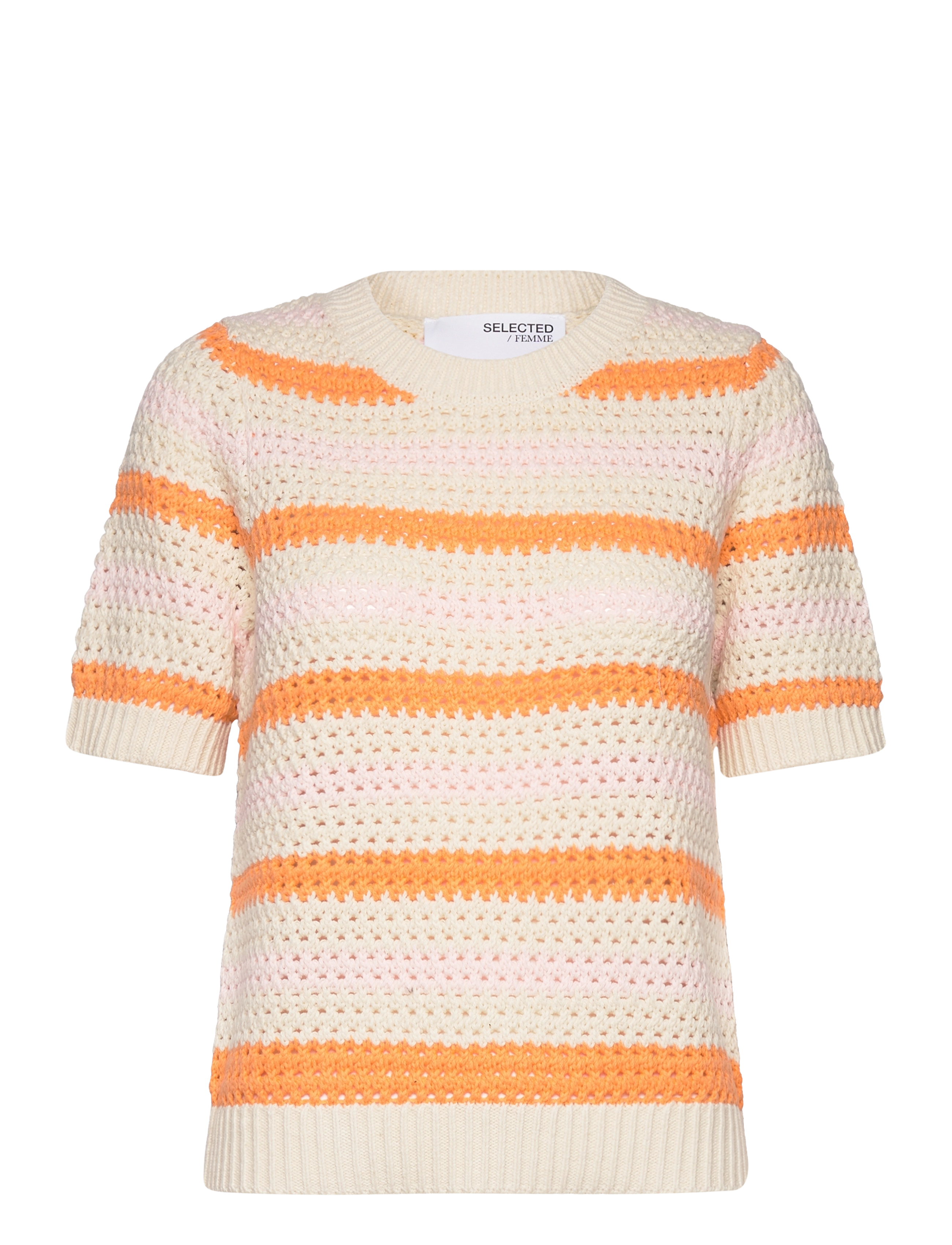 Selected SLFALBY SS KNIT O-NECK - Trøjer - BIRCH / green