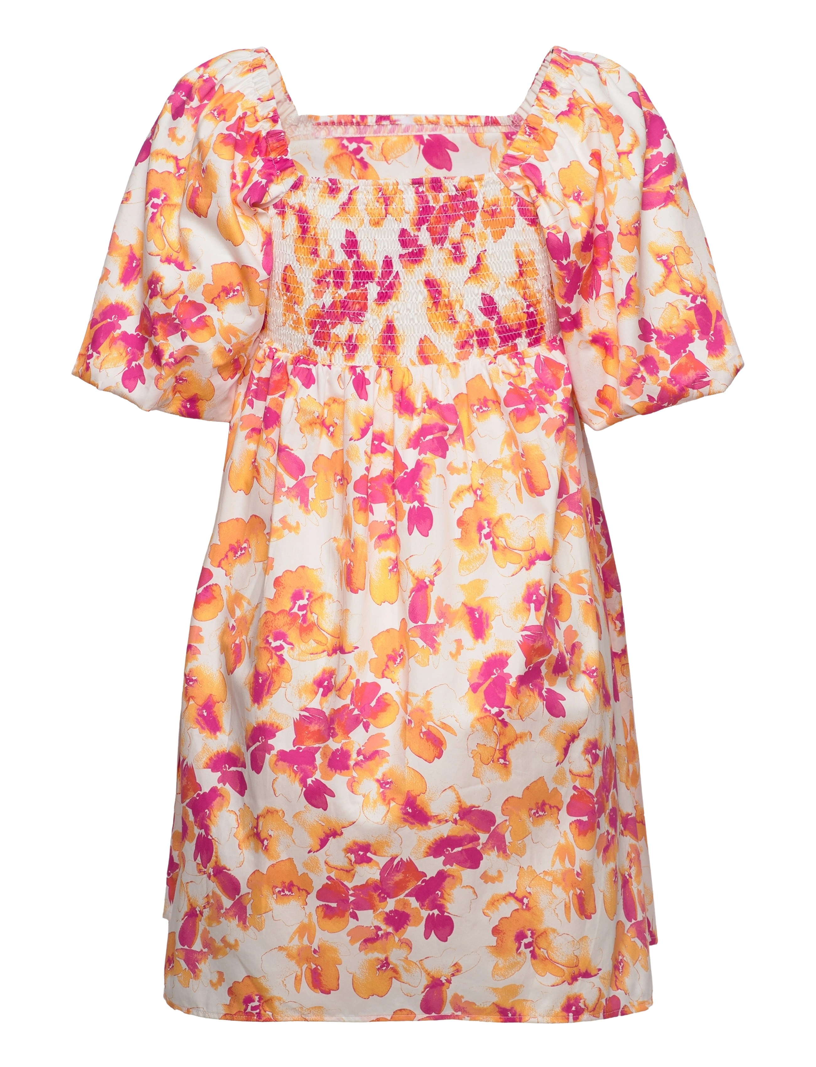 Selected - SLFDORITA 2/4 AOP SHORT DRESS B - sommerkleider - papaya - 2