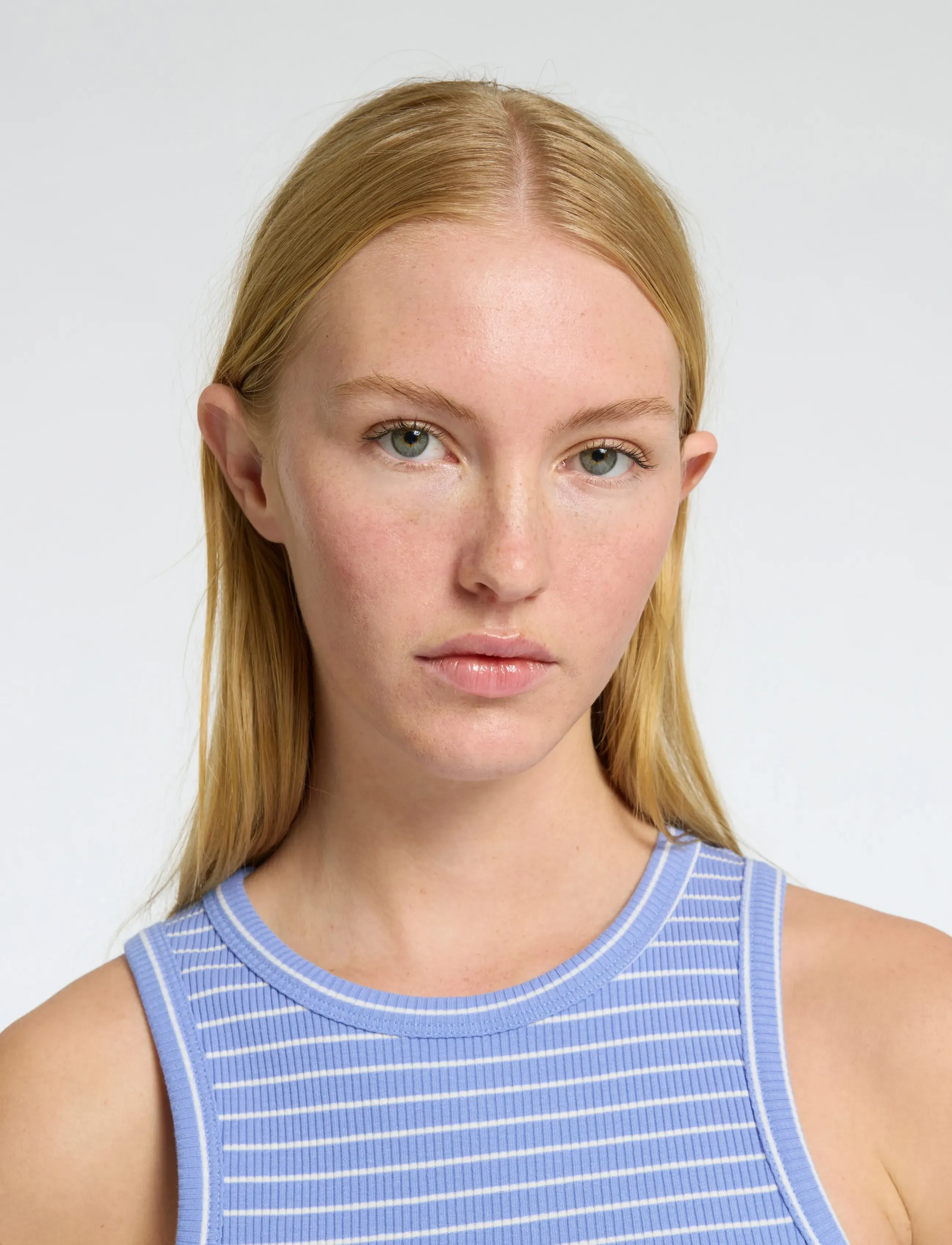 Selected - SLFANNA O-NECK STRIPED TANK TOP NOOS - hauts sans manches - cornflower blue - 5