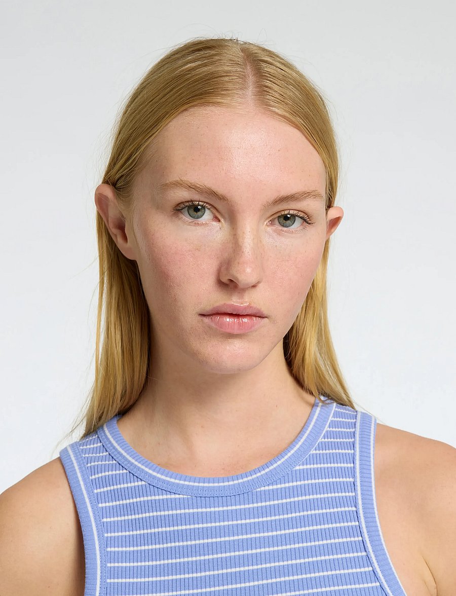 Selected - SLFANNA O-NECK STRIPED TANK TOP NOOS - sleeveless tops - cornflower blue - 5