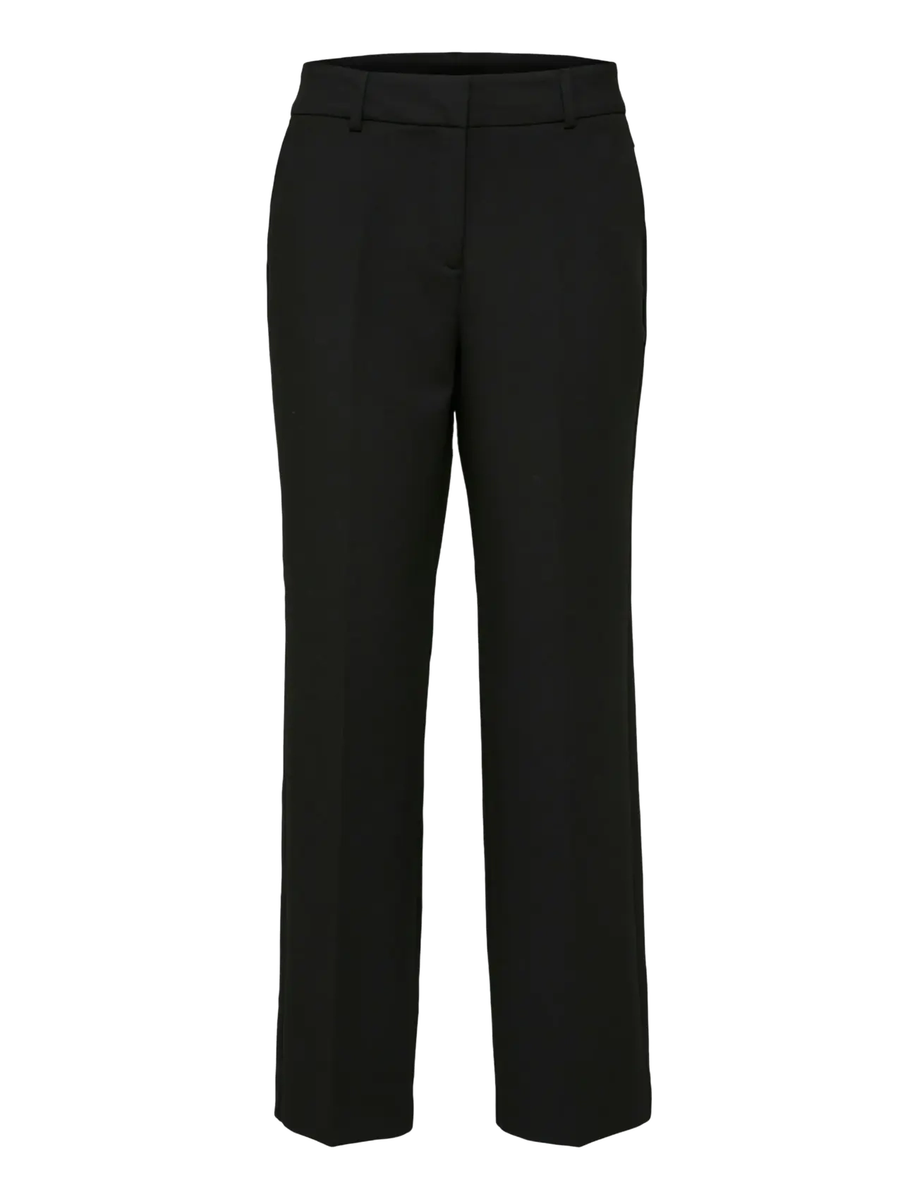 Selected SLWRITA MW WIDE PANT FD NOOS - Kleidung - BLACK / black