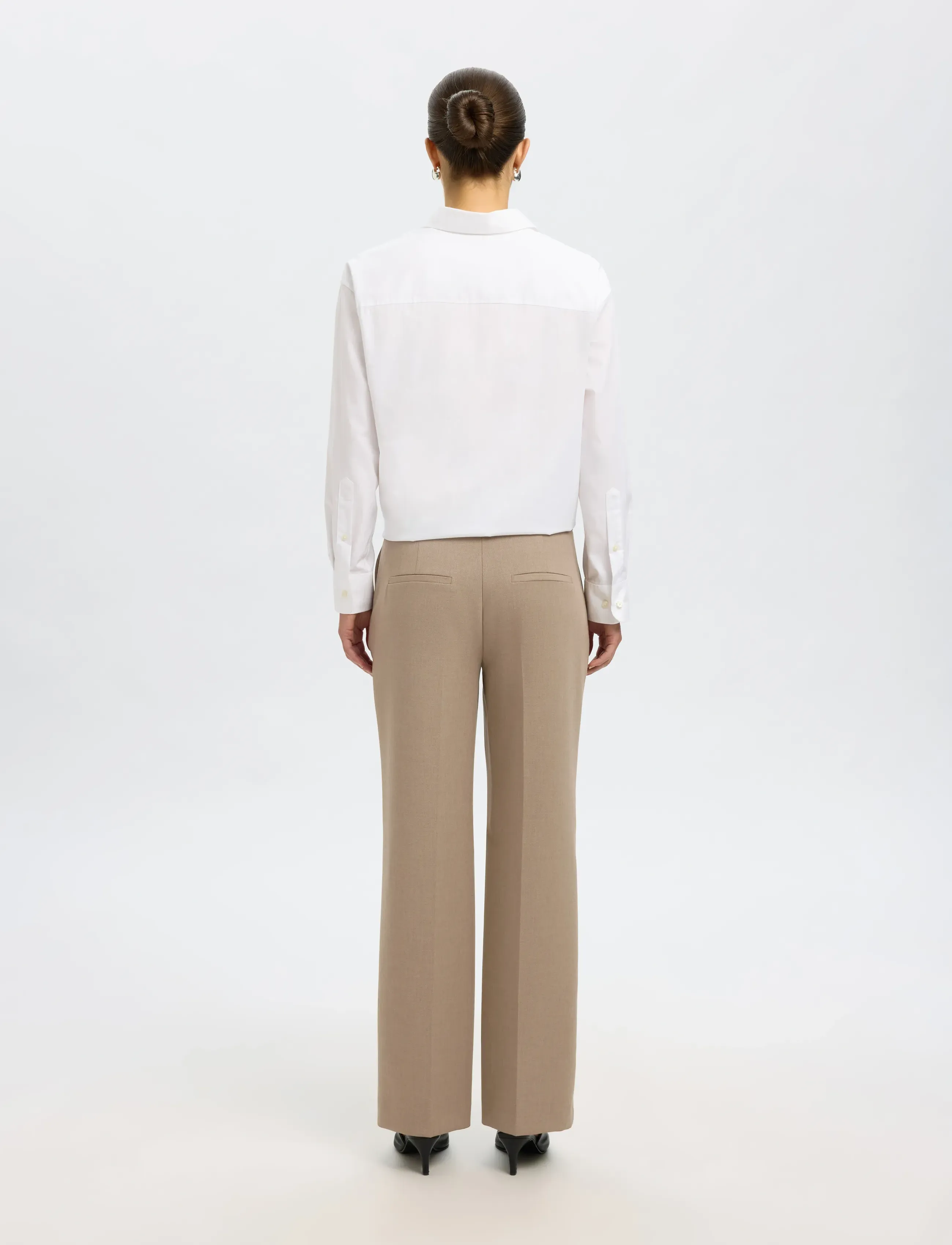 SELECTED Slfrita Mw Wide Pant Camel Mlg N Noos kostymbyxor dam – bild 2