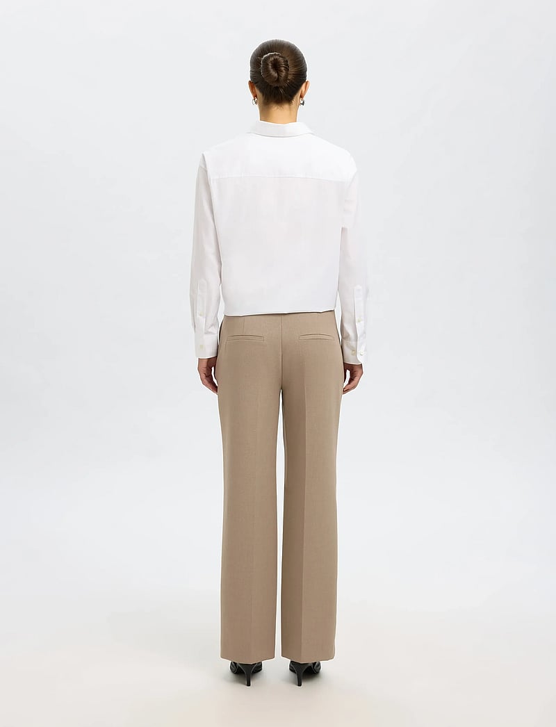 Selected - SLFRITA MW WIDE PANT CAMEL MLG N NOOS - habitbukser - camel - 2