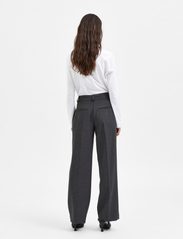 Selected Femme - SLFRITA MW WIDE PANT DGM N NOOS - tailored trousers - dark grey melange - 2
