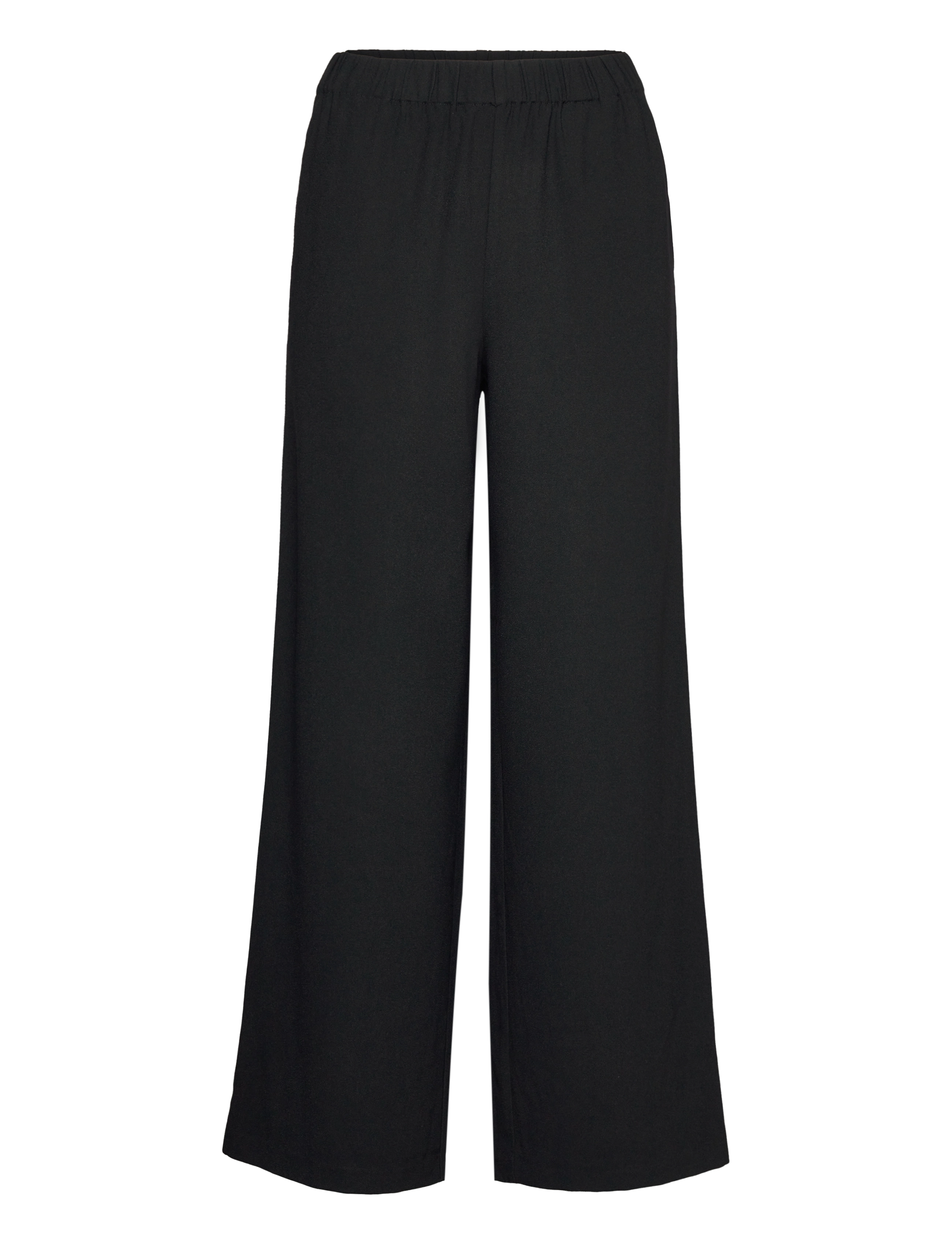 Selected SLFTINNI-RELAXED MW WIDE PANT N NOOS - Bukser - BLACK / black