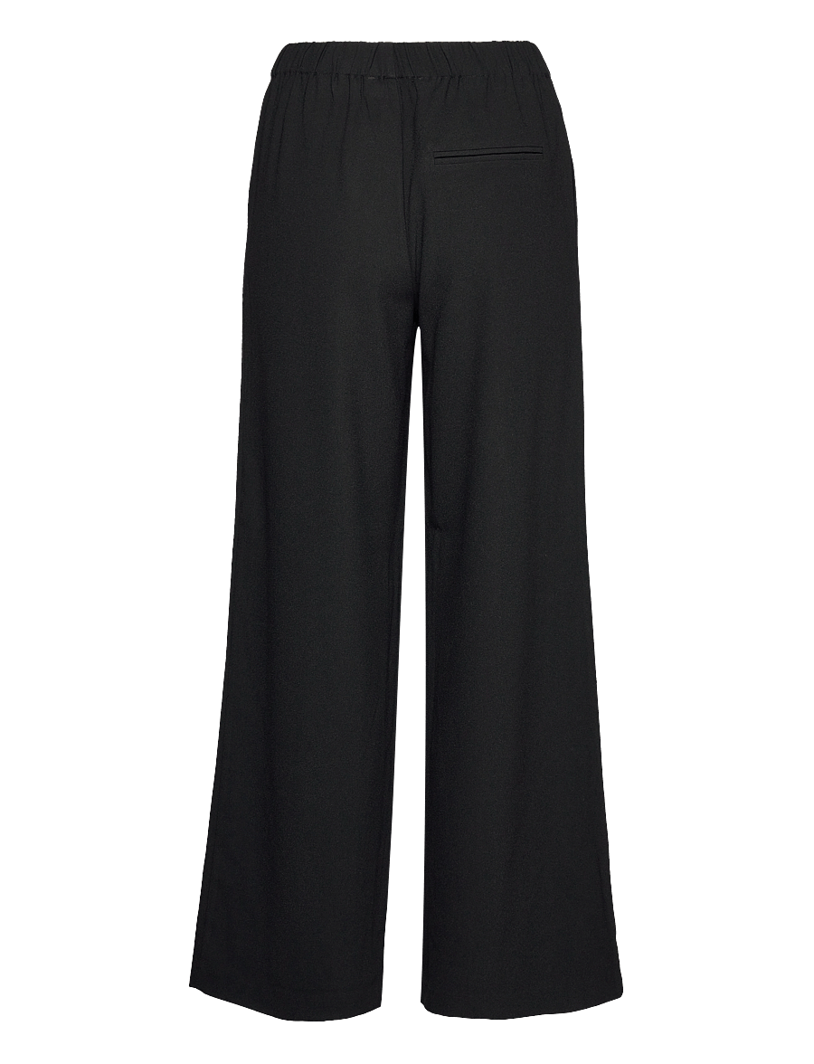 Selected - SLFTINNI-RELAXED MW WIDE PANT N NOOS - hosen mit weitem bein - black - 2