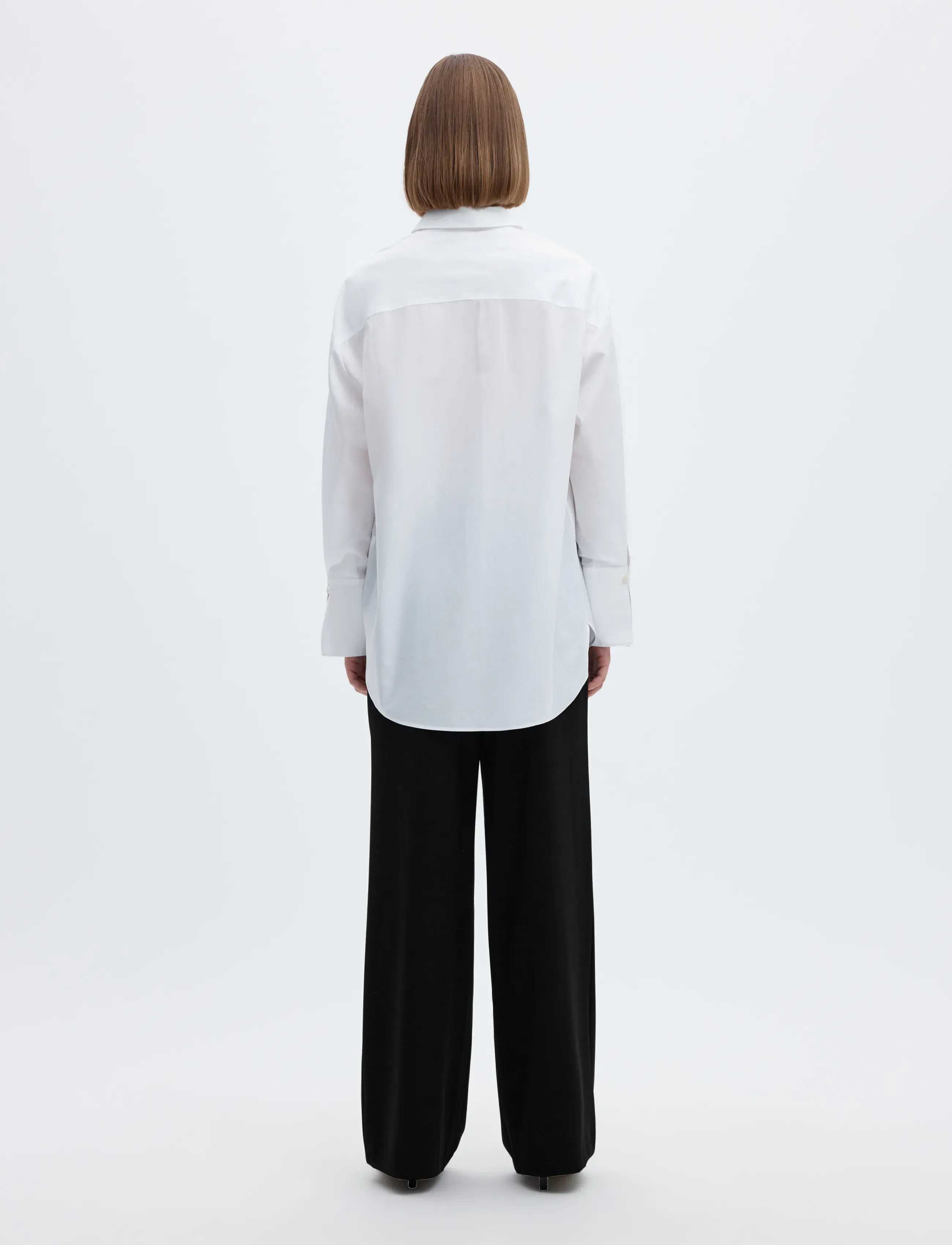 Selected - SLFTINNI-RELAXED MW WIDE PANT N NOOS - bukser med brede ben - black - 3