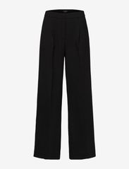 Selected Femme - SLFTINNI MW WIDE PANT N NOOS - tailored trousers - black - 0