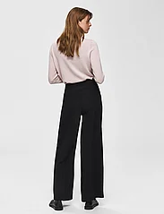 Selected Femme - SLFTINNI MW WIDE PANT N NOOS - tailored trousers - black - 2