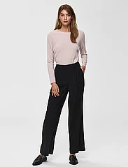 Selected Femme - SLFTINNI MW WIDE PANT N NOOS - tailored trousers - black - 3