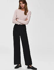 Selected Femme - SLFTINNI MW WIDE PANT N NOOS - tailored trousers - black - 4
