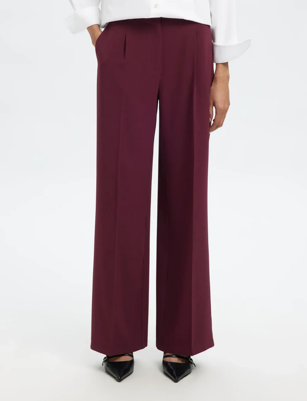 Selected - SLFTINNI MW WIDE PANT N NOOS - habitbukser - fig - 0