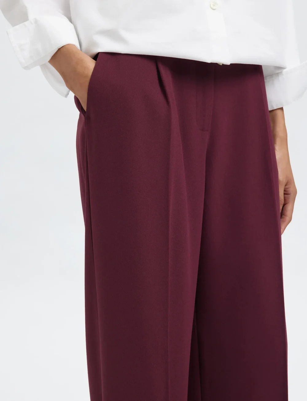 Selected - SLFTINNI MW WIDE PANT N NOOS - habitbukser - fig - 4