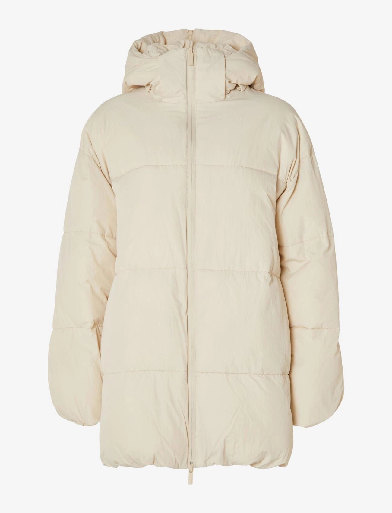 Selected SLFFRAYA PUFFER JACKET B - Kläder - SANDSHELL / beige