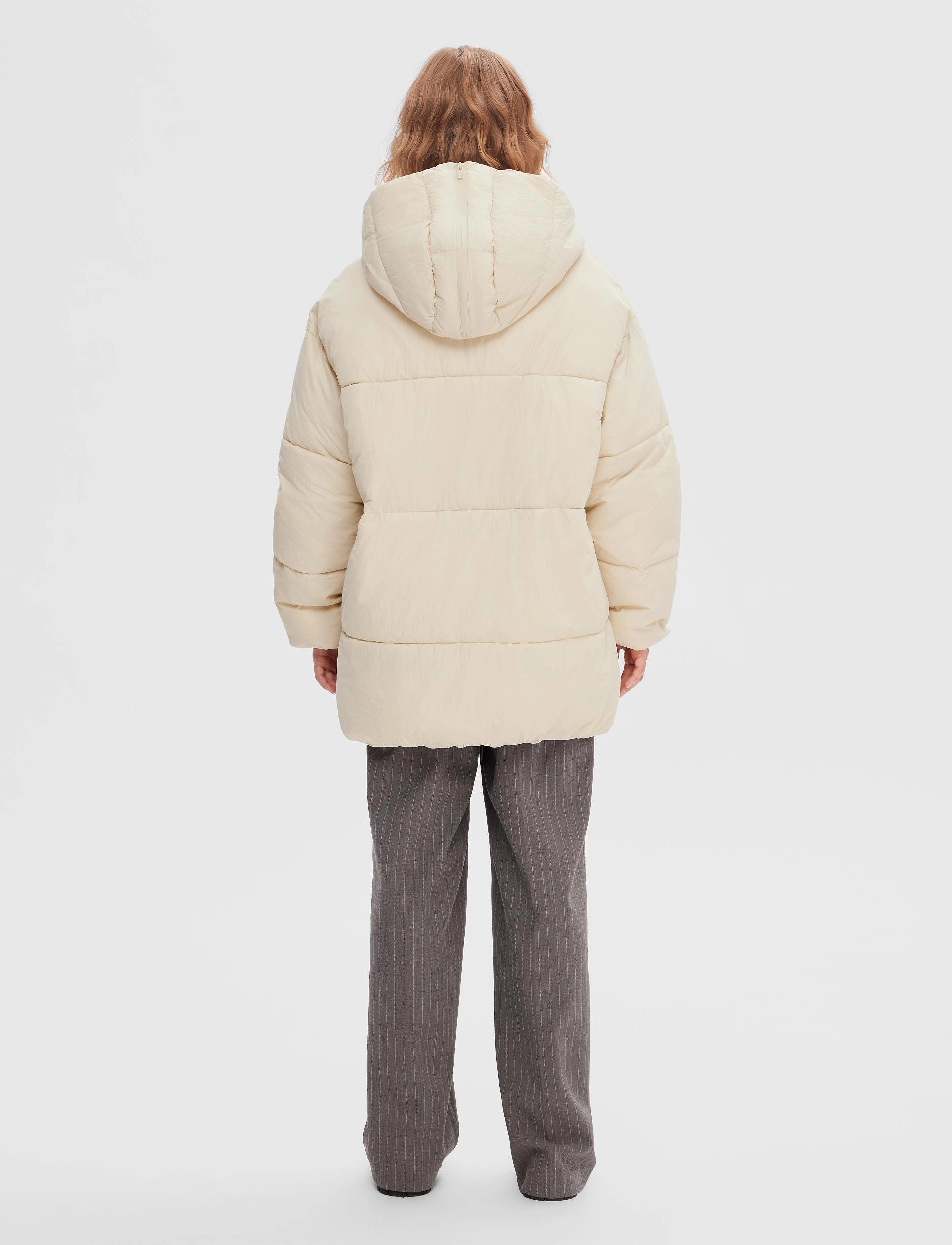 Selected - SLFFRAYA PUFFER JACKET B - overtøj - sandshell - 2
