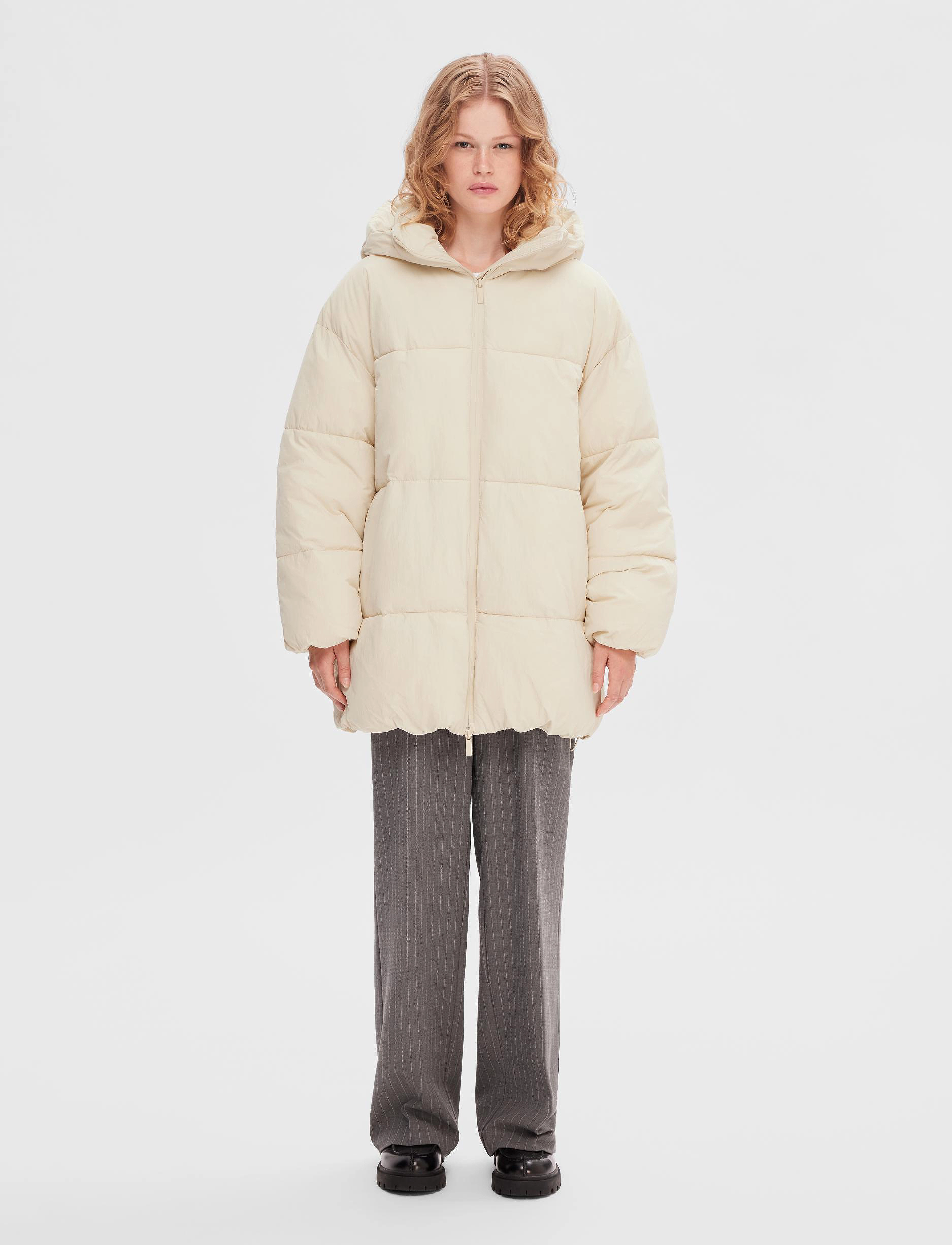 Selected - SLFFRAYA PUFFER JACKET B - overtøj - sandshell - 3
