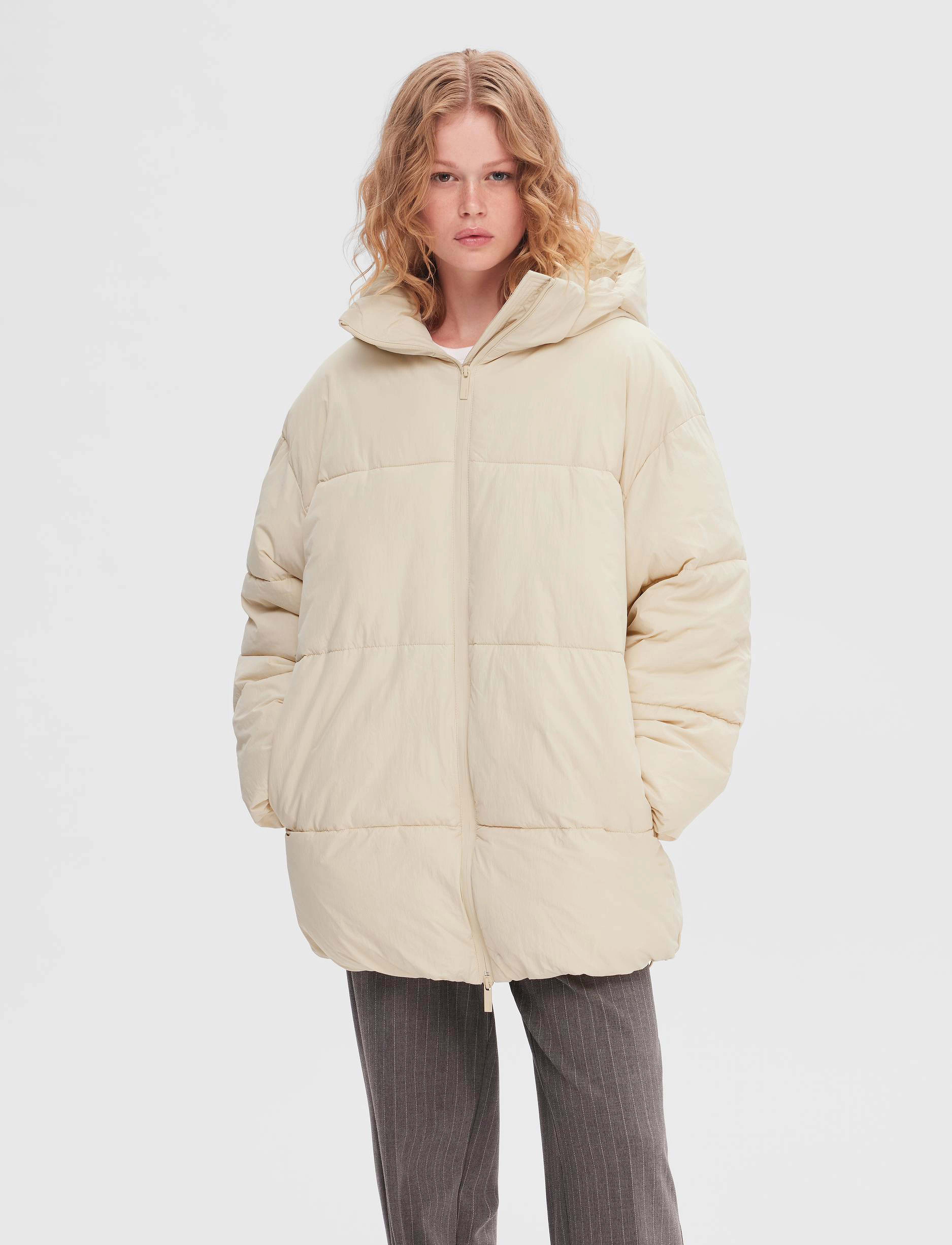 Selected - SLFFRAYA PUFFER JACKET B - overtøj - sandshell - 5