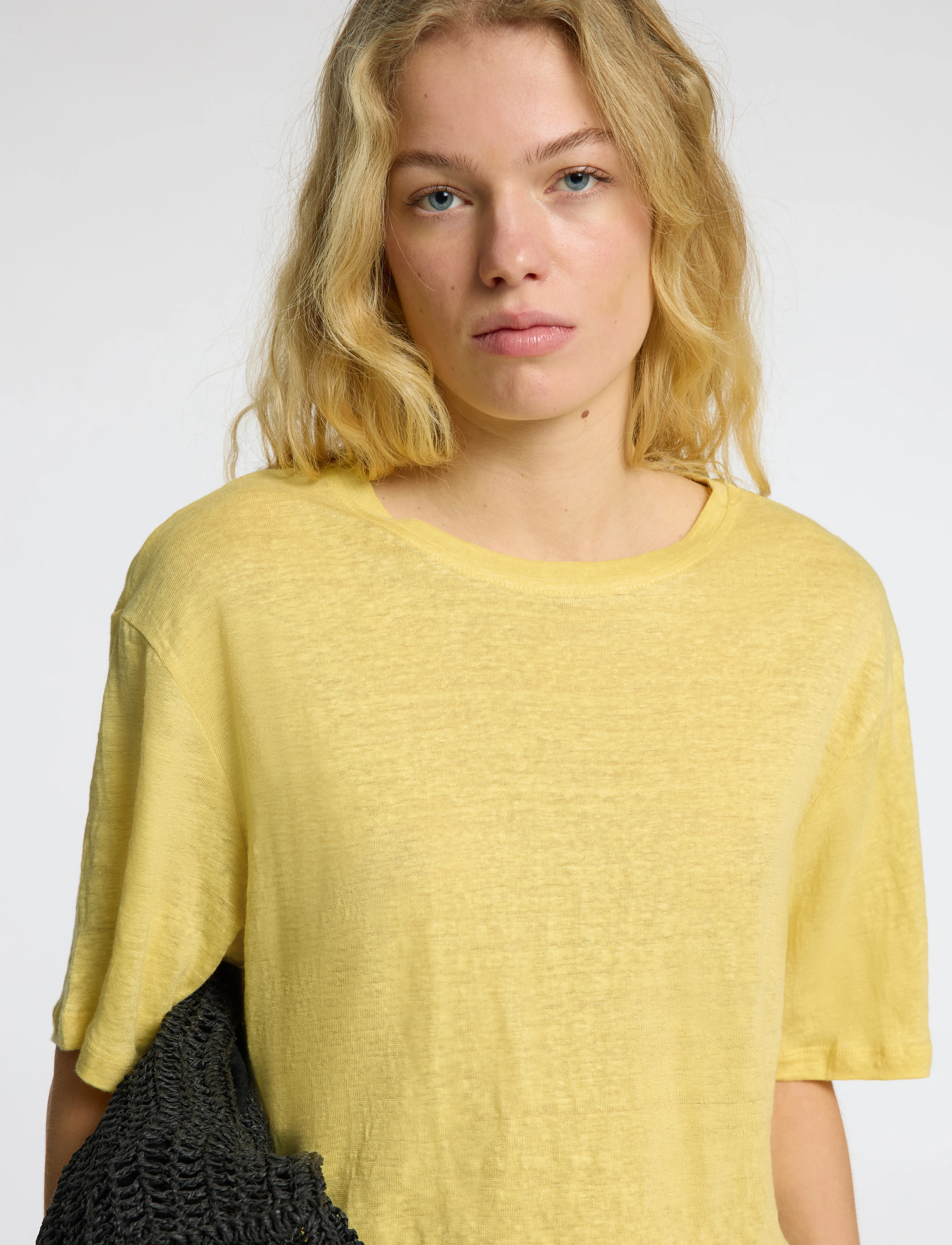 Selected - SLFVILJA LINEN SS TEE - t-shirts - sundress - 5