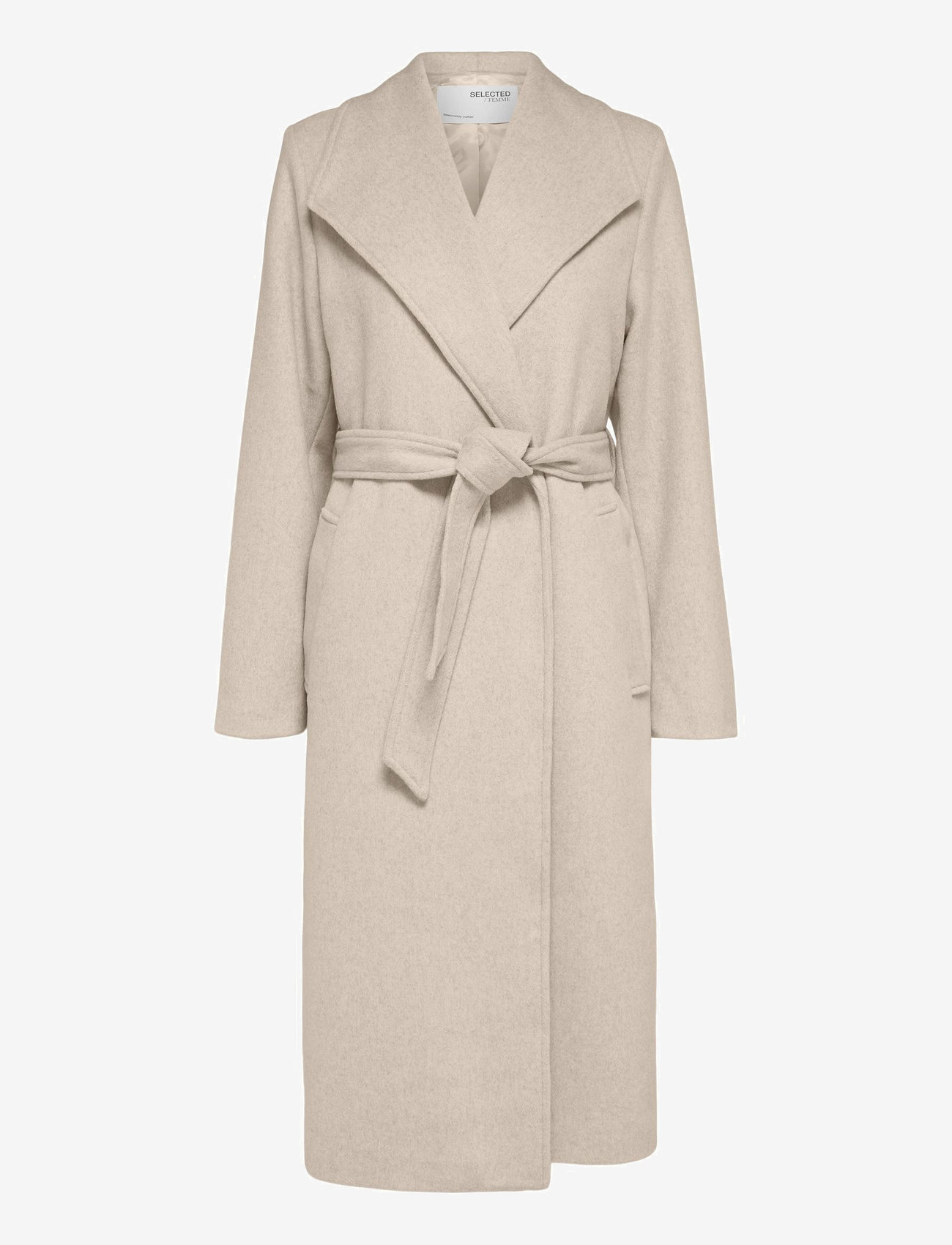 Selected - SLFROSA WOOL COAT B NOOS - sandshell - 5