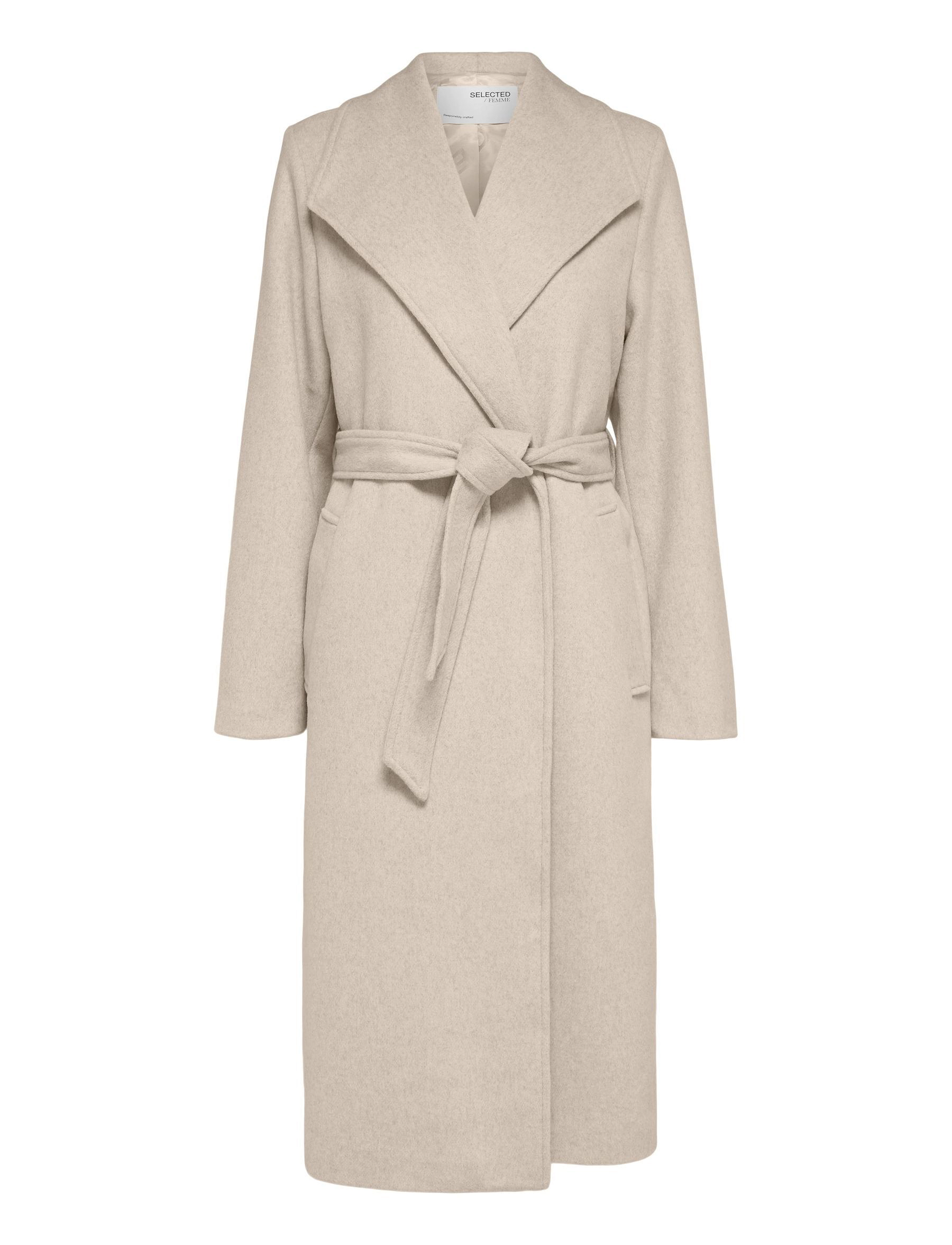Selected - SLFROSA WOOL COAT B NOOS - sandshell - 5