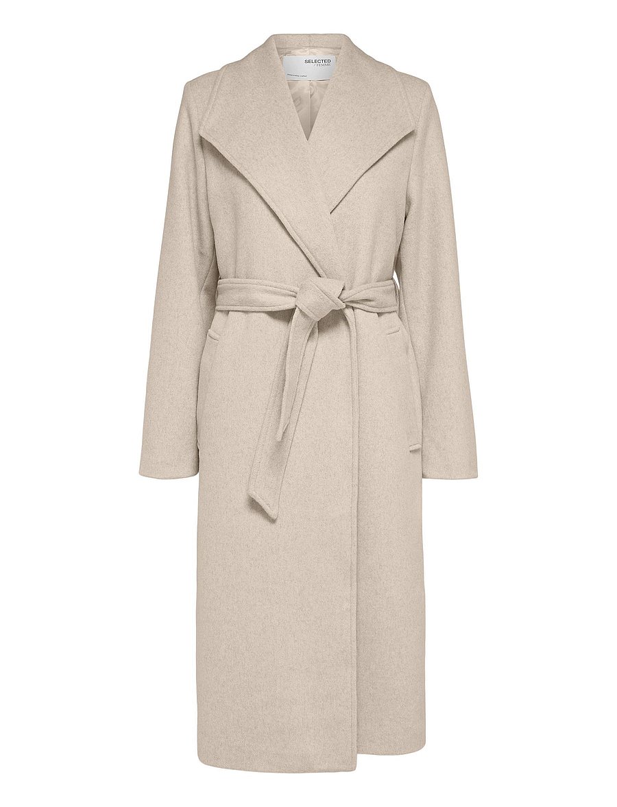 Selected - SLFROSA WOOL COAT B NOOS - sandshell - 5