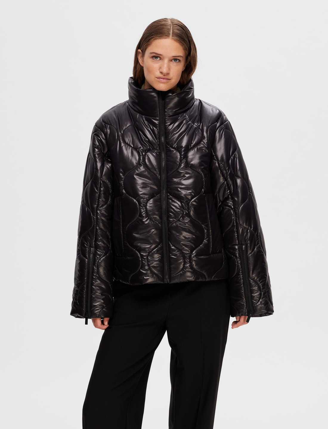 Short quilted jacket best sale