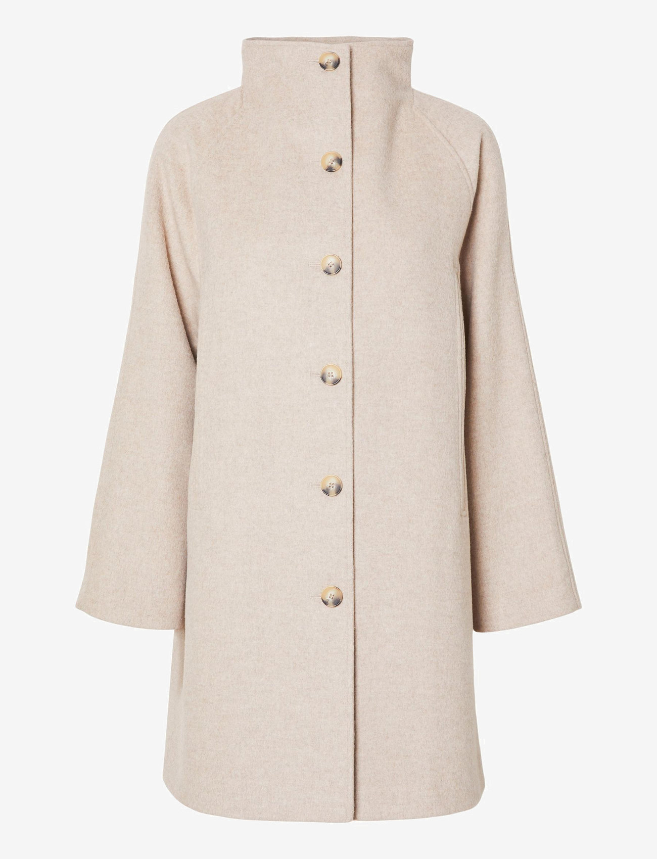 Selected - SLFVINNI WOOL COAT - sandshell - 1