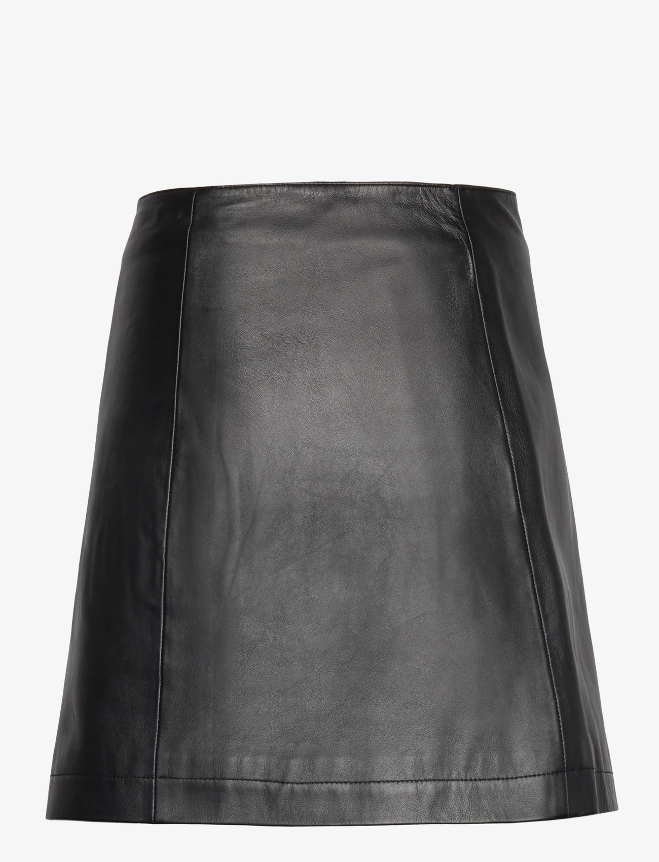 Selected Femme - SLFDORA HW SHORT LEATHER SKIRT - leather skirts - black - 1