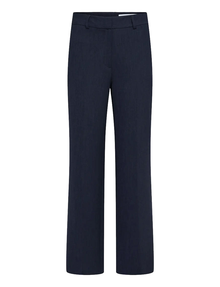 Selected - SLWRITA MW WIDE PANT DARK SAP MEL NOOS - hose mit geradem bein - dark sapphire - 1